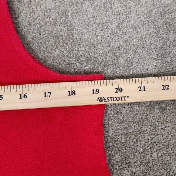 Vans Women's Top Size XL Red Cotton Scoop Neck Summer Lightweight Beach Comfy - Picture 6 of 7